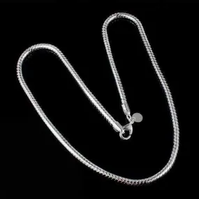 4mm 20 inches Silver plated Italian Necklace Chain