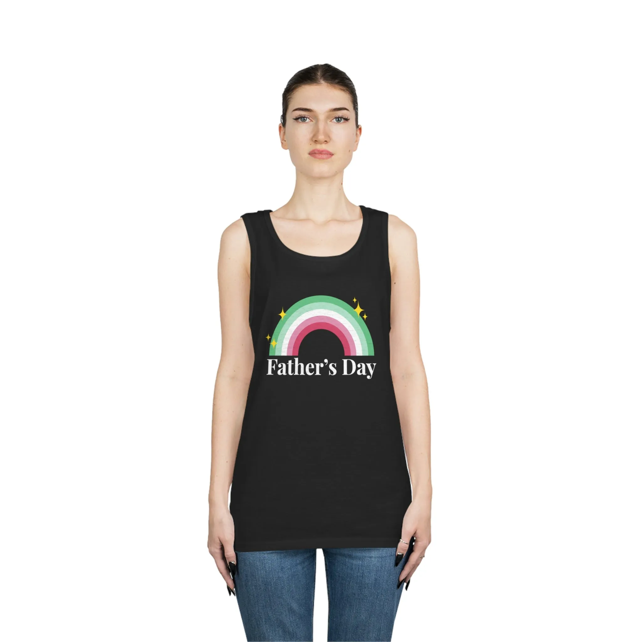 Abrosexual Pride Flag Cotton Tank Top Unisex Size - Father's Day