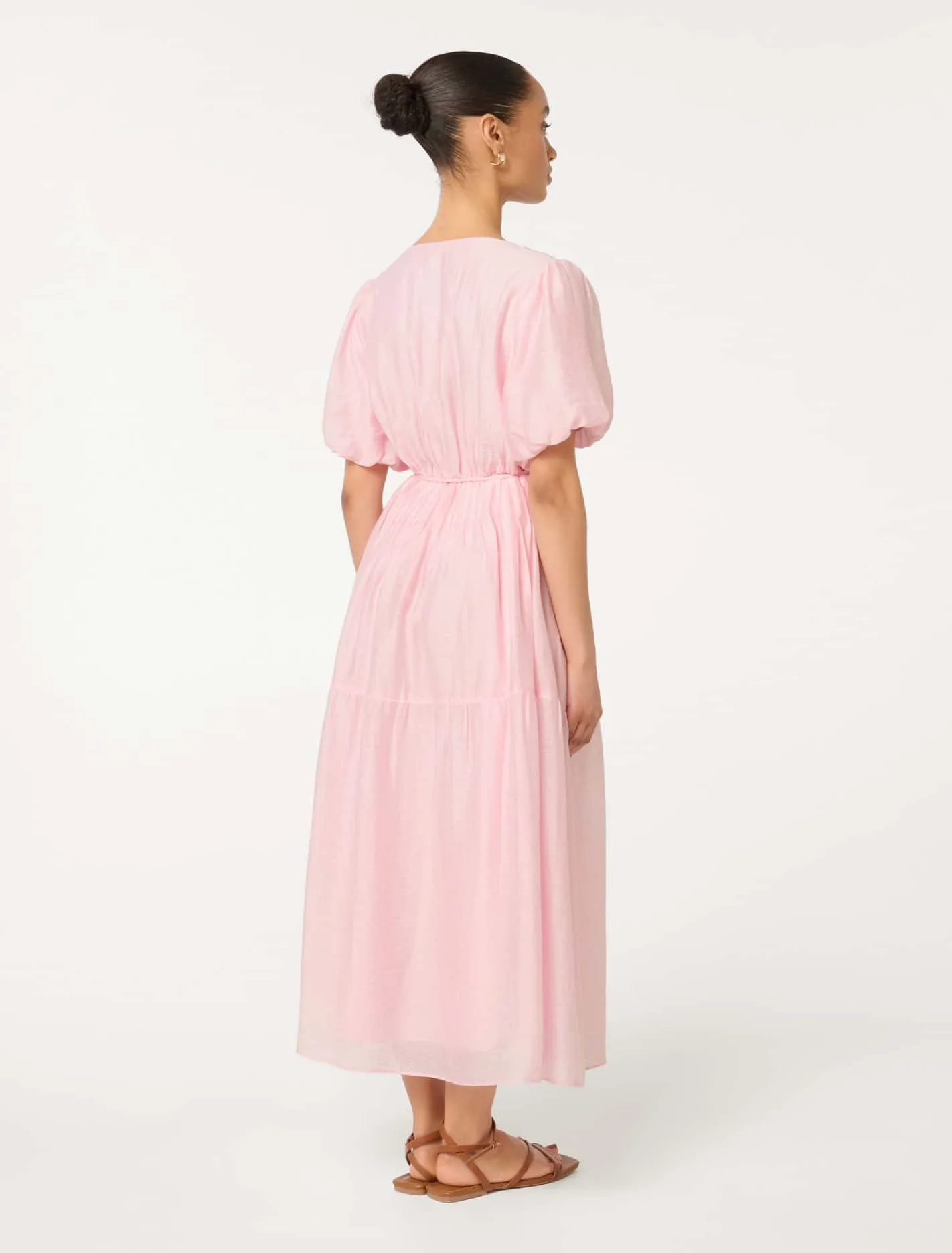 Addison Petite Textured Pintuck Midi Dress