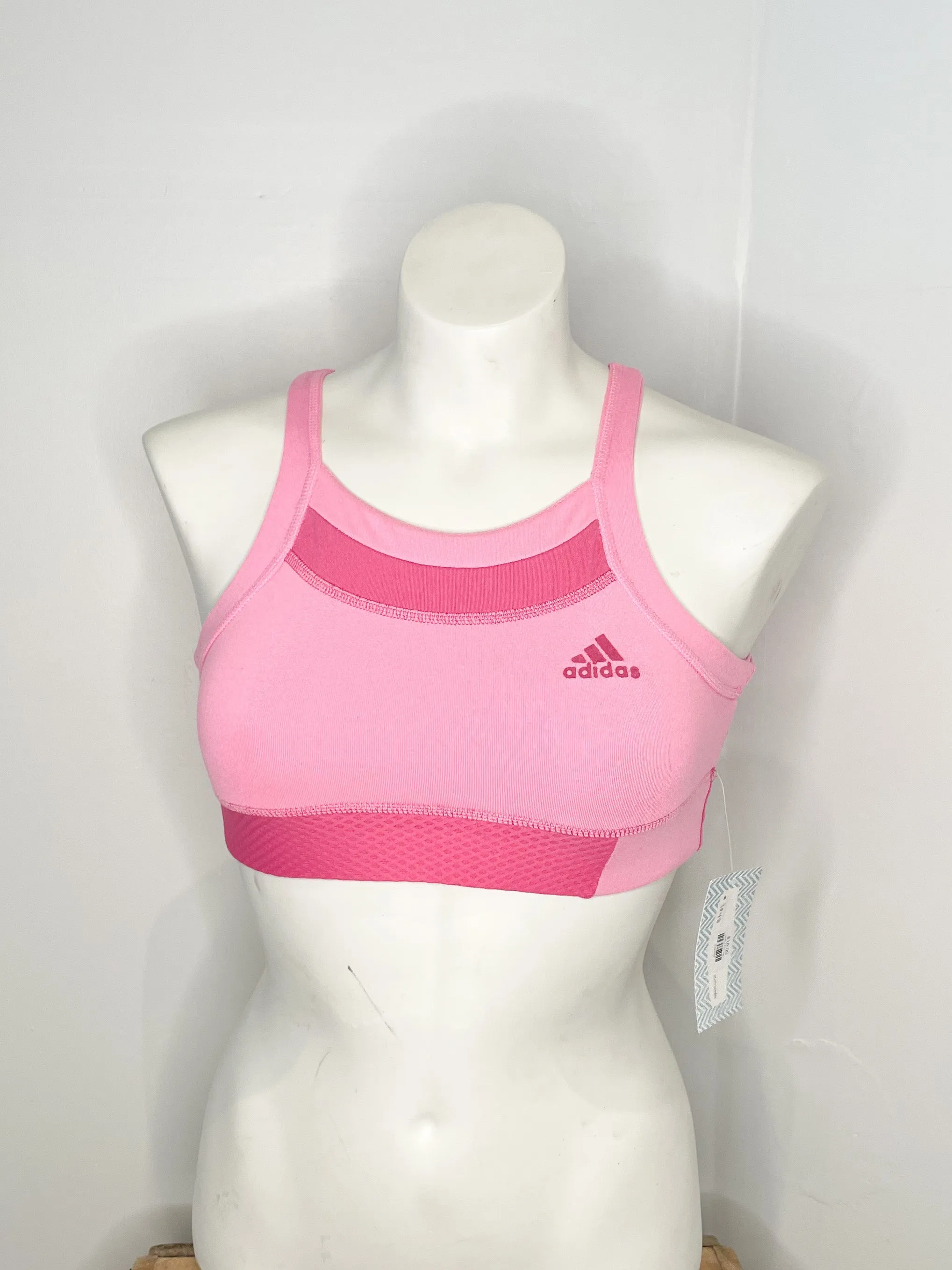 Adidas Pink High Neck Reversible Sports Bra - XS/S