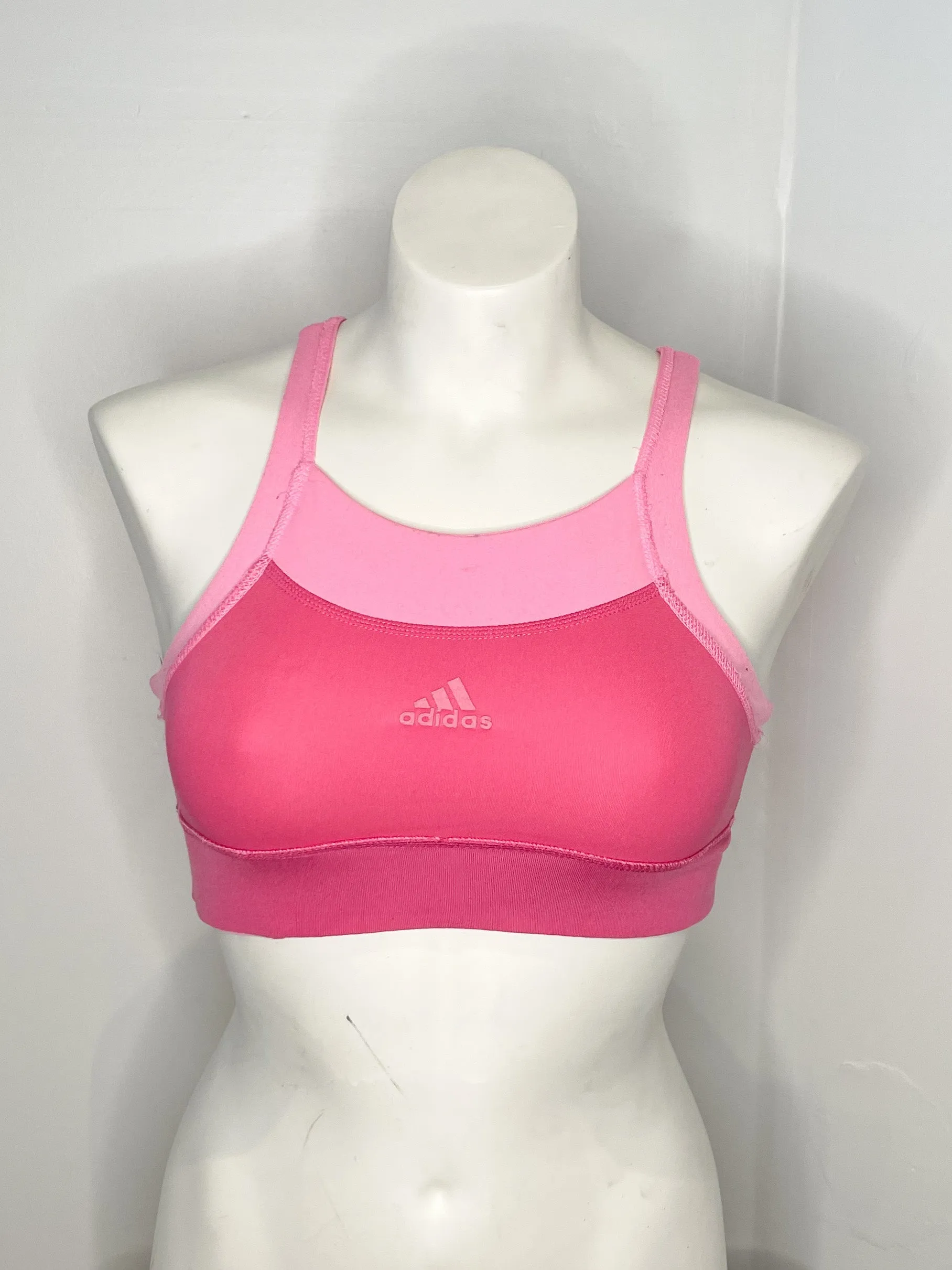 Adidas Pink High Neck Reversible Sports Bra - XS/S