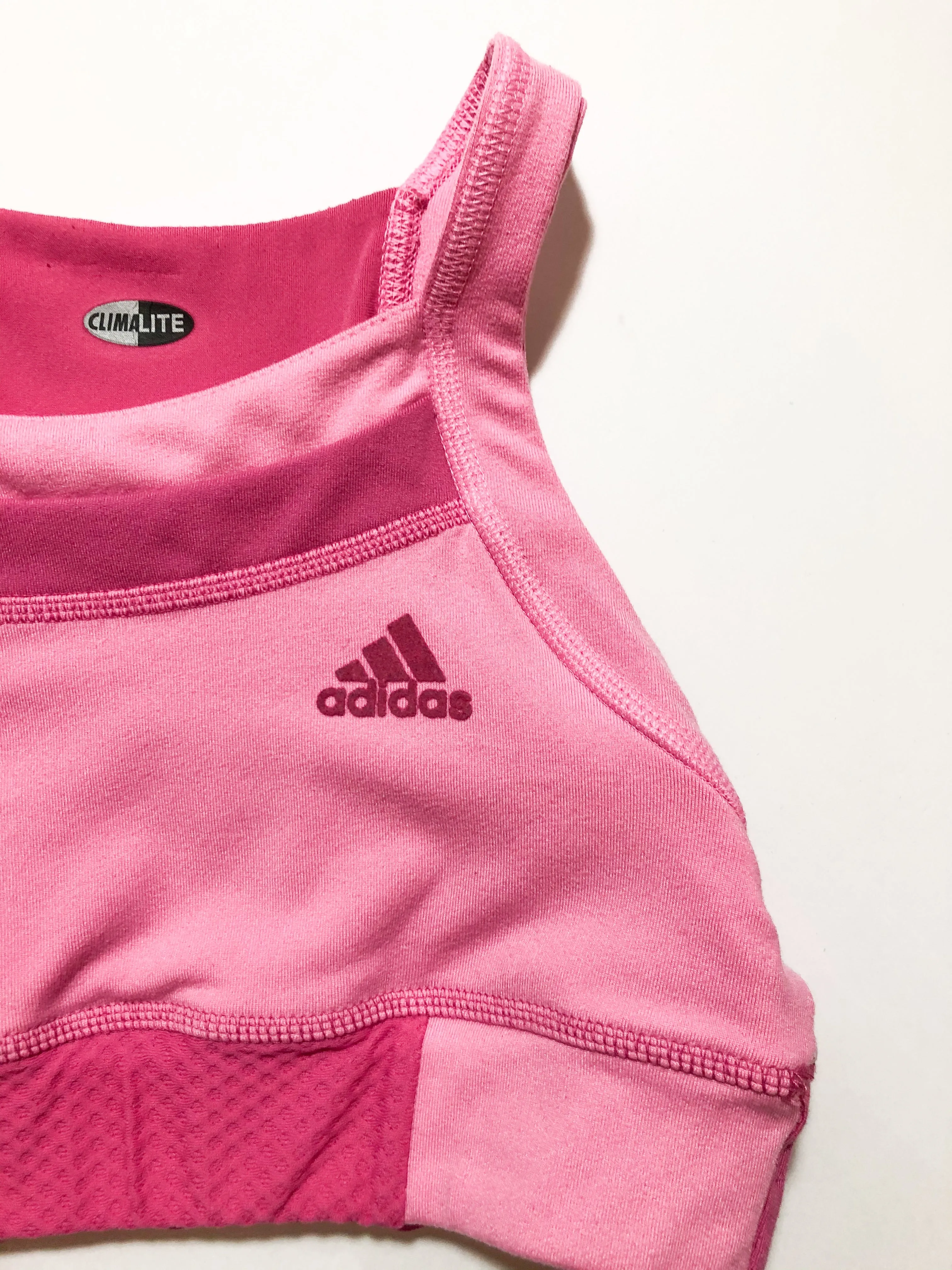 Adidas Pink High Neck Reversible Sports Bra - XS/S