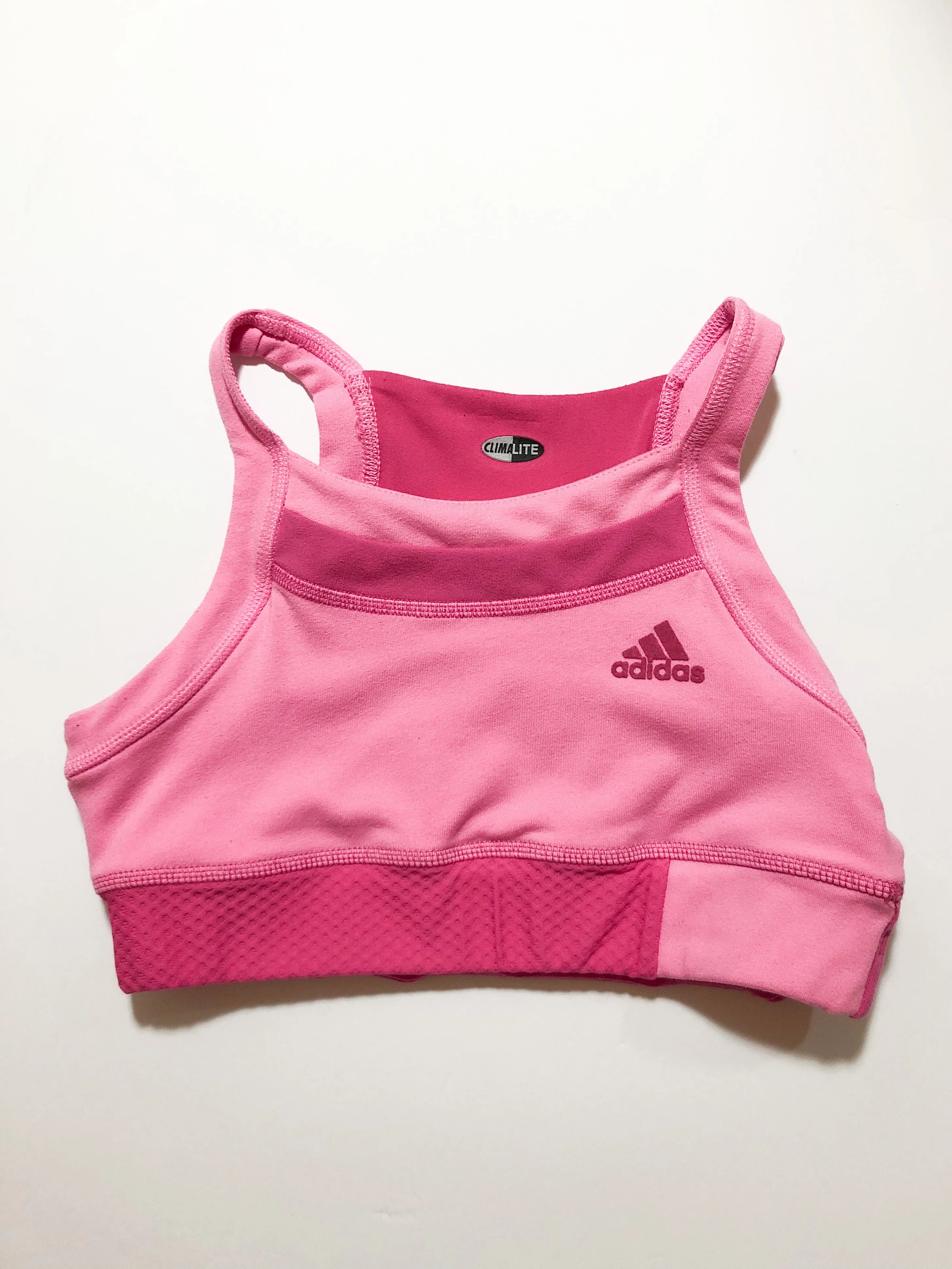 Adidas Pink High Neck Reversible Sports Bra - XS/S