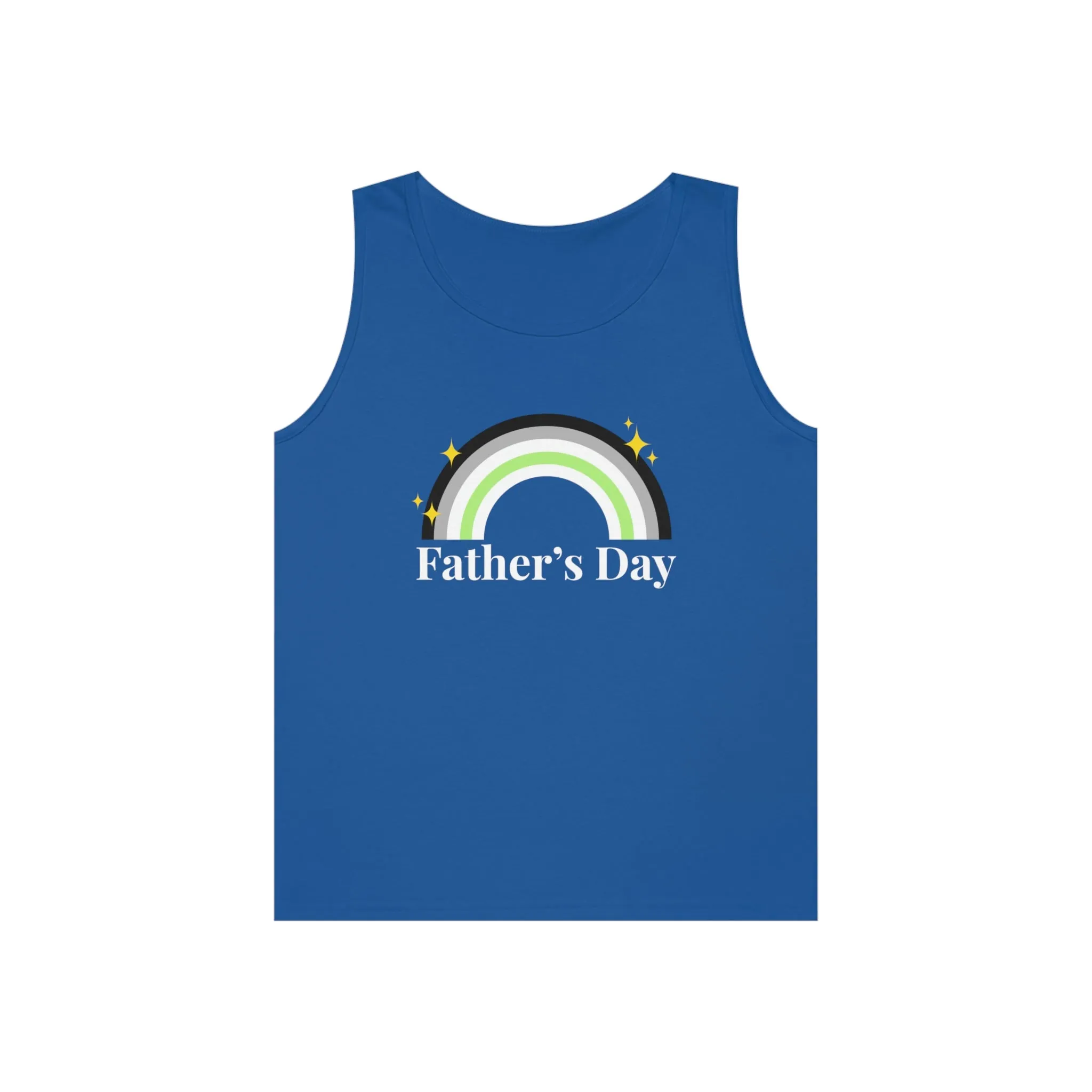 Agender Pride Flag Heavy Cotton Tank Top Unisex Size - Father's Day