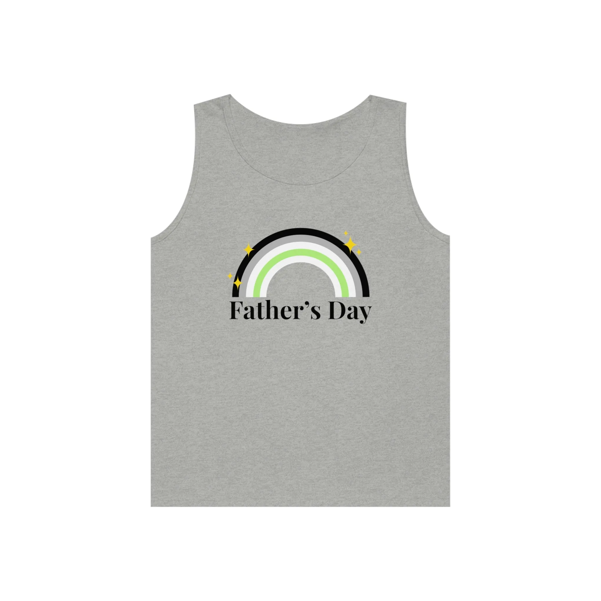 Agender Pride Flag Heavy Cotton Tank Top Unisex Size - Father's Day