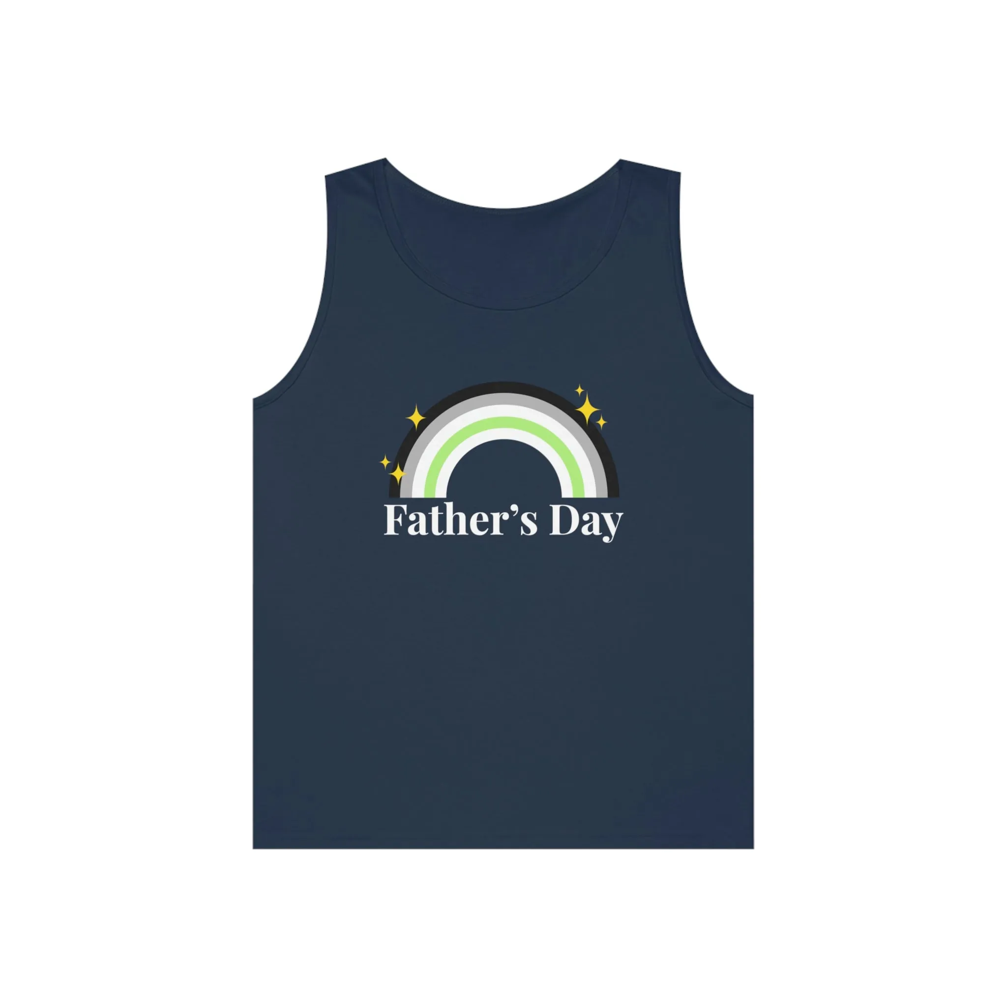 Agender Pride Flag Heavy Cotton Tank Top Unisex Size - Father's Day