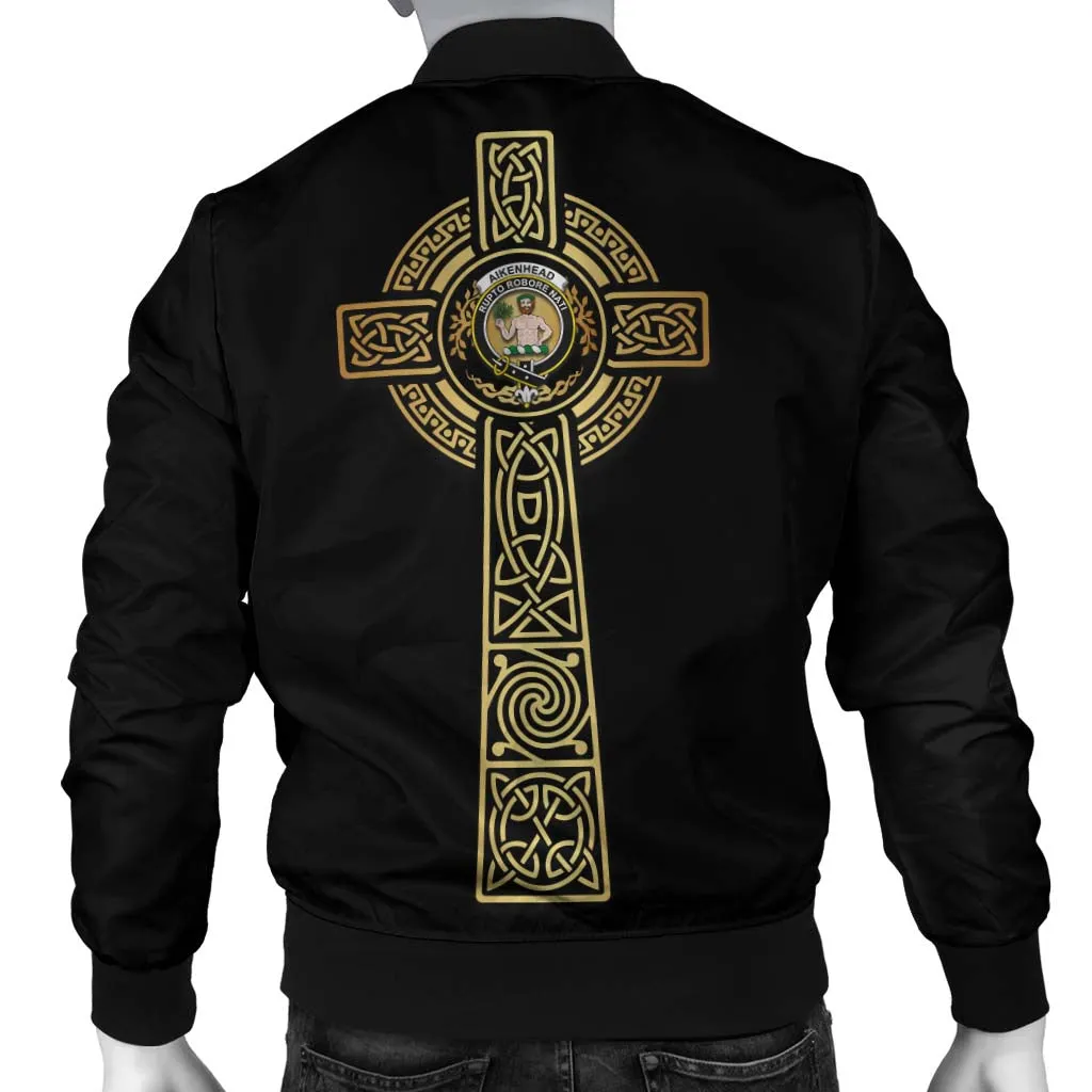 Aikenhead Clan Bomber Jacket with Golden Celtic Tree Of Life