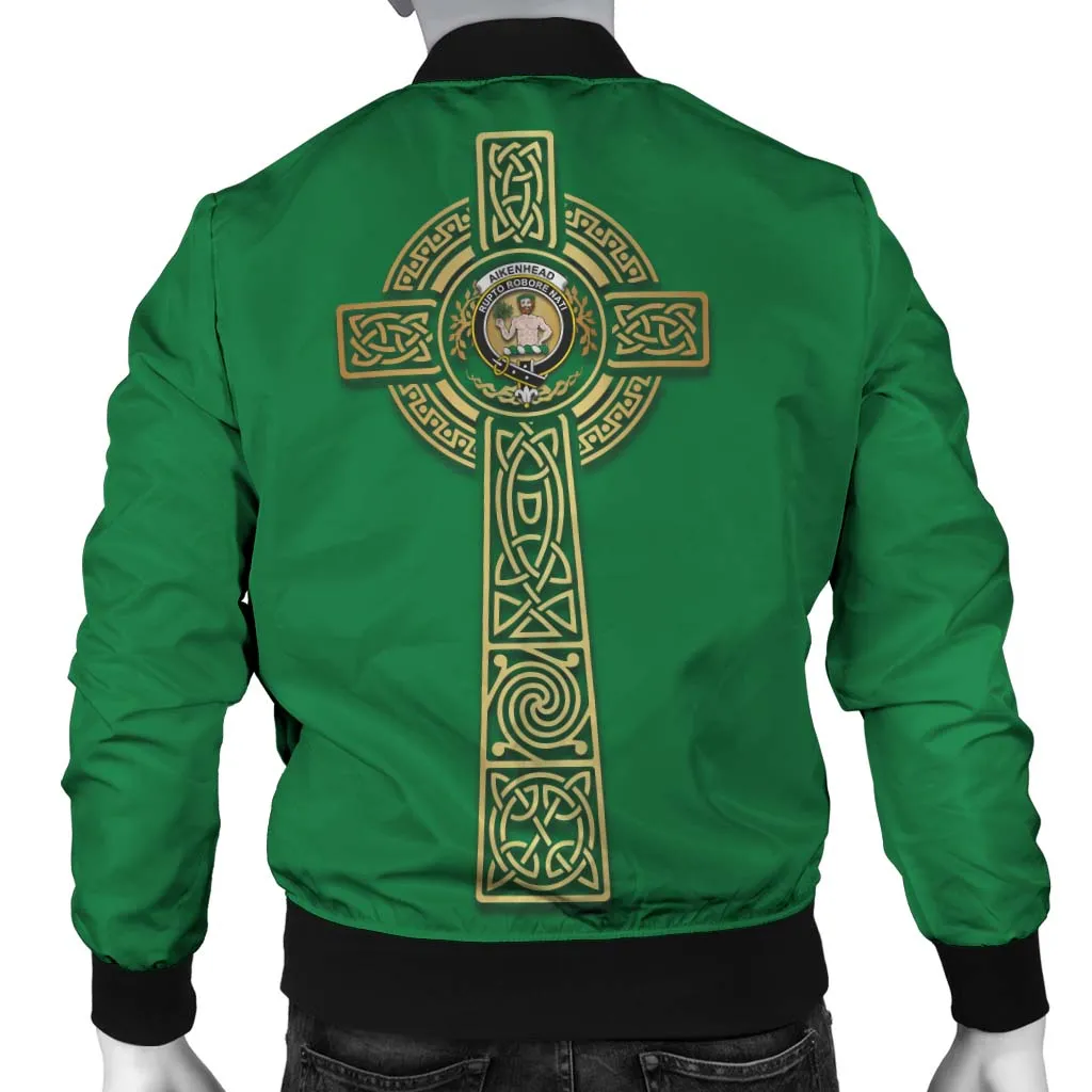 Aikenhead Clan Bomber Jacket with Golden Celtic Tree Of Life