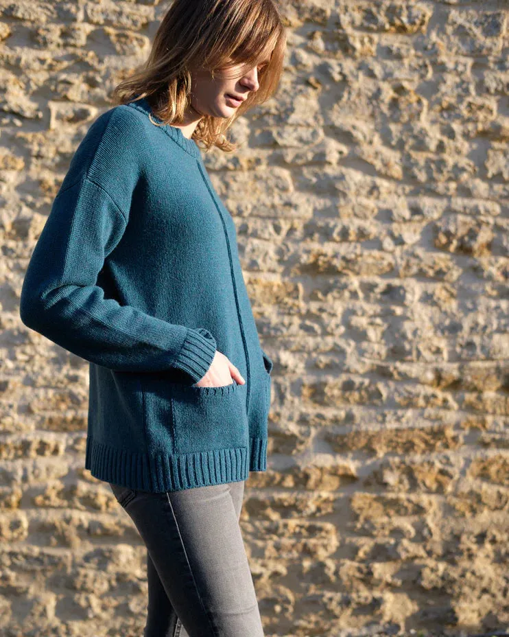 Aimee Relaxed Sweater - Grecian Sea