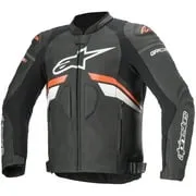 Alpinestars Men’s GP Plus R v3 Airflow Black with Fluorescent Red Leather Jacket