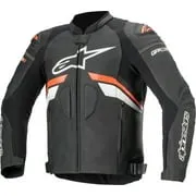 Alpinestars Men’s GP Plus R v3 Airflow Black with Fluorescent Red Leather Jacket