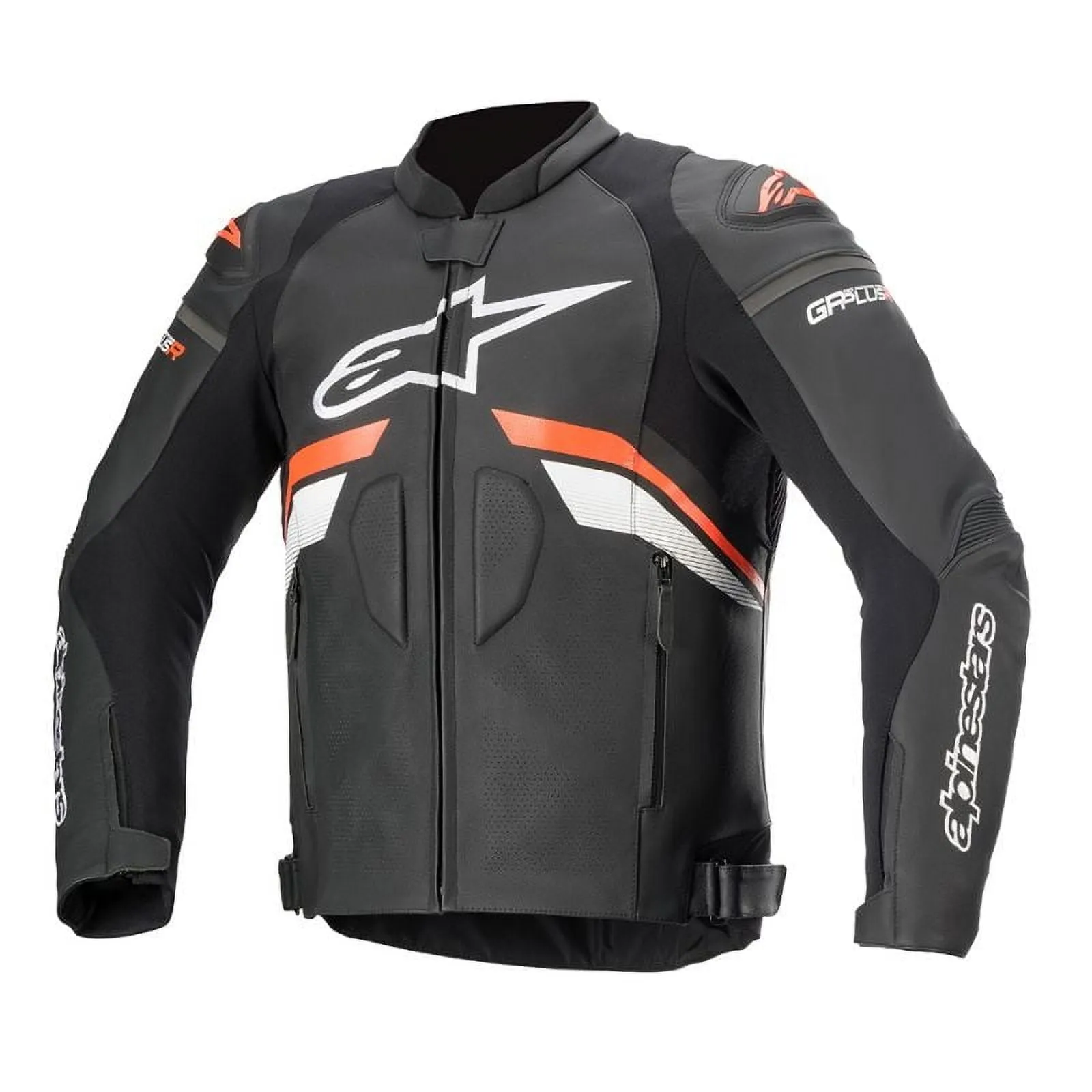 Alpinestars Men’s GP Plus R v3 Airflow Black with Fluorescent Red Leather Jacket