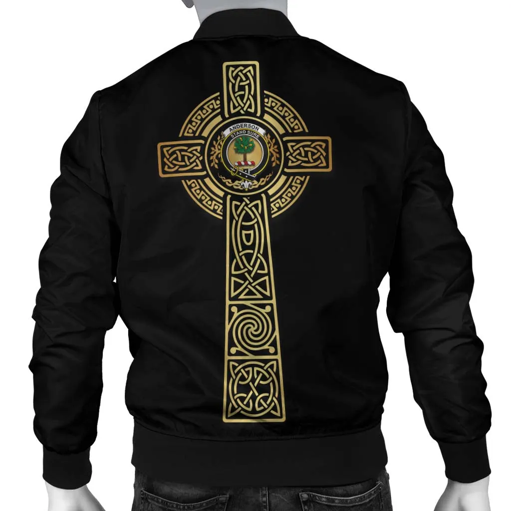 Anderson Clan Bomber Jacket with Golden Celtic Tree Of Life