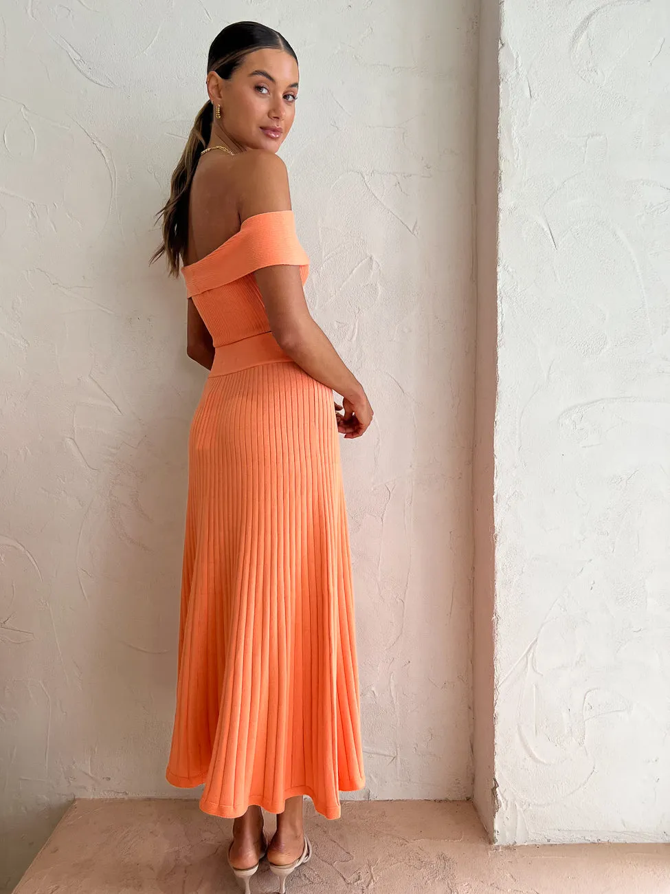 Anna Quan Celeste Skirt in Coral