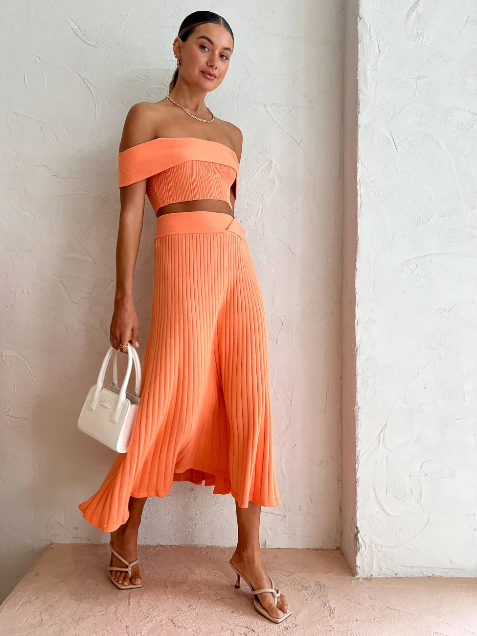 Anna Quan Celeste Skirt in Coral