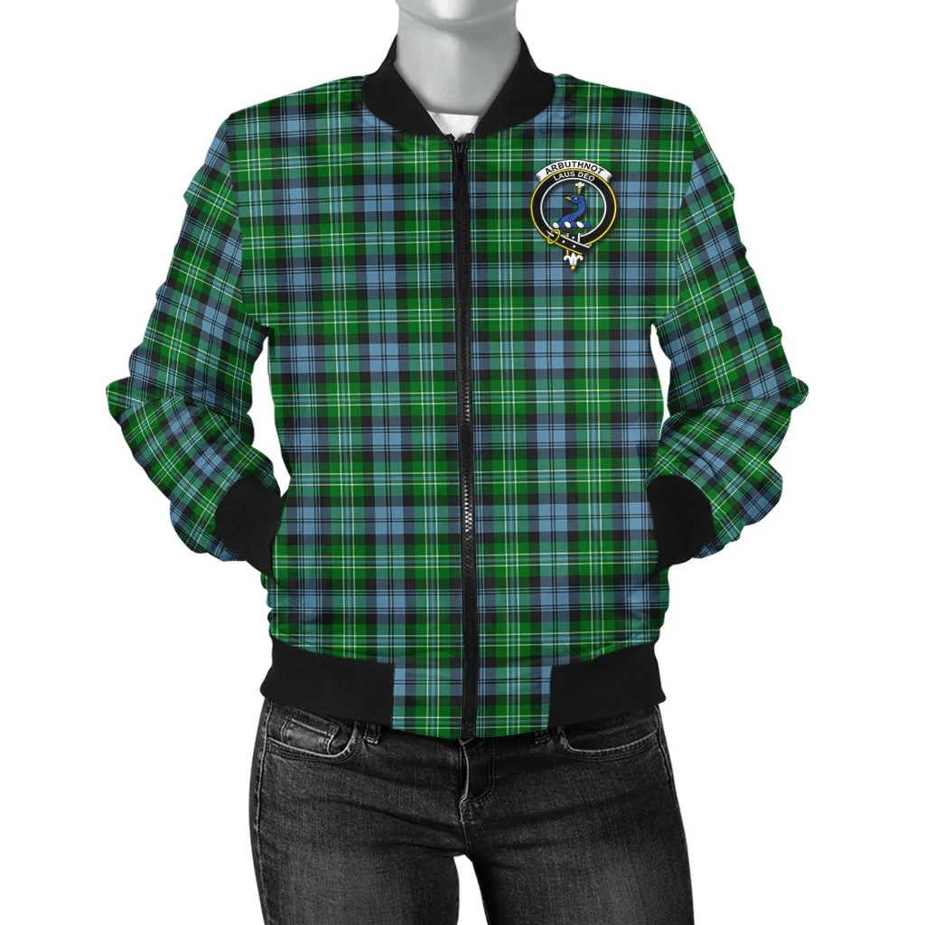 Arbuthnot Ancient Tartan Bomber Jacket with Family Crest