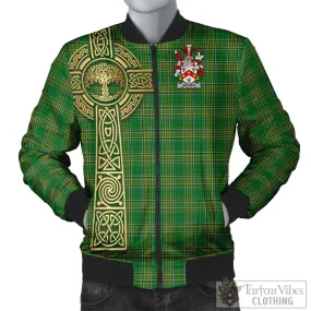 Archer Irish Clan Tartan Bomber Jacket with Coat of Arms Celtic Tree of Life Style