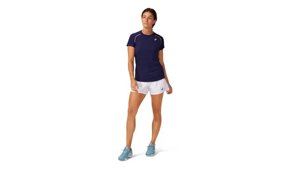 Asics Womens Court Piping SS Top - Peacoat