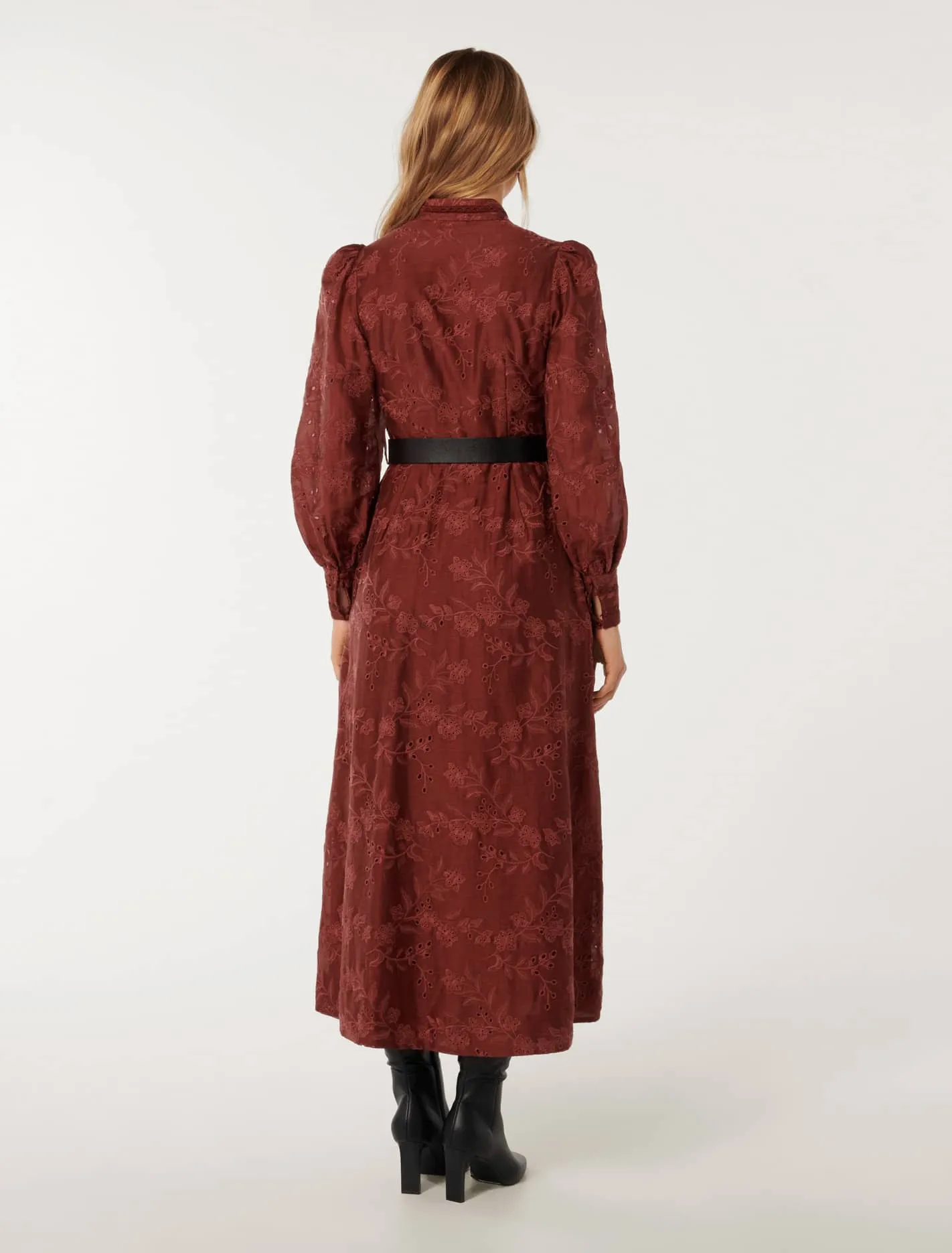 Autumn Embroidered Midi Dress