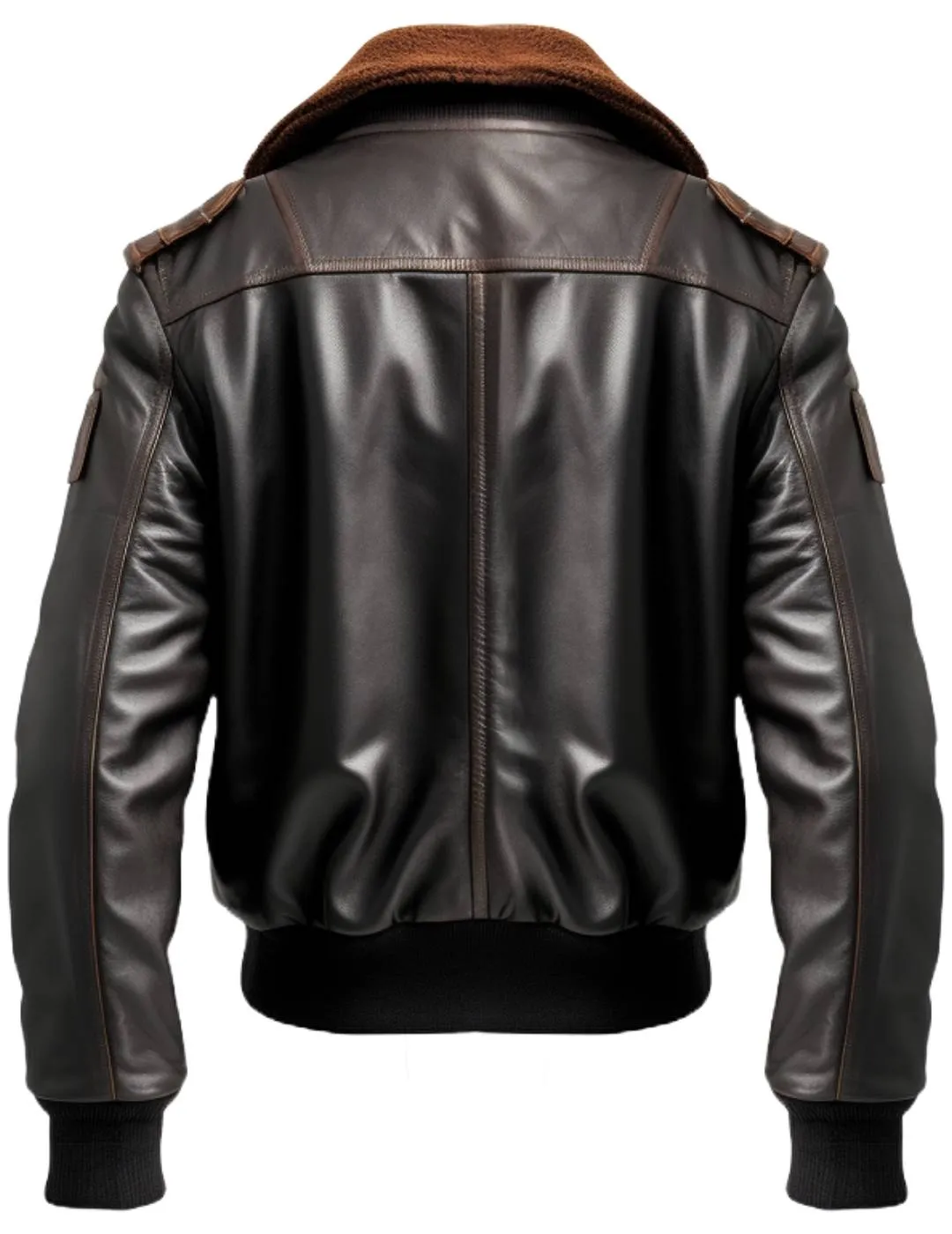 Aviator Men Flight Bomber Leather Jacket