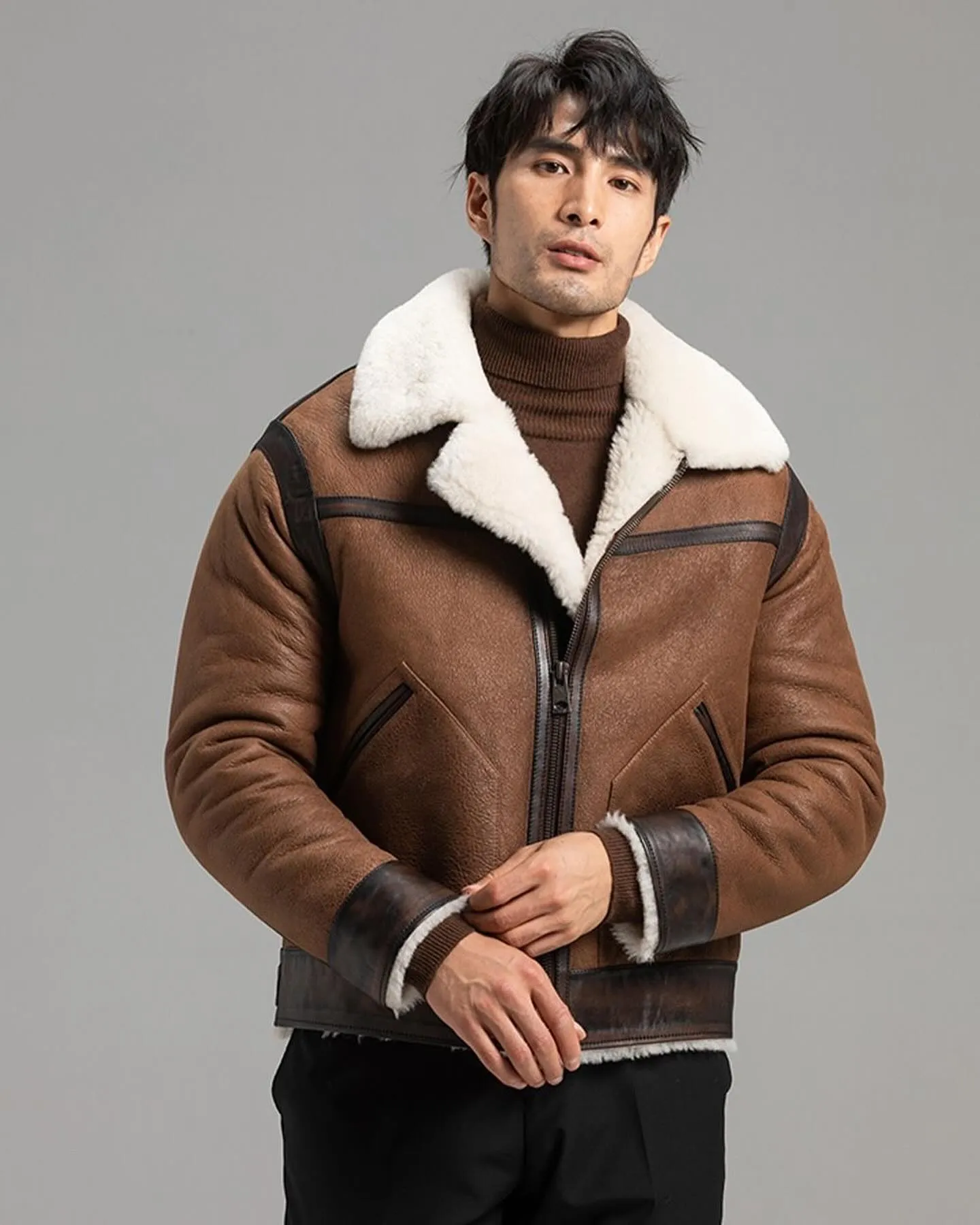 B3 Men’s Shearlings Leather Jacket