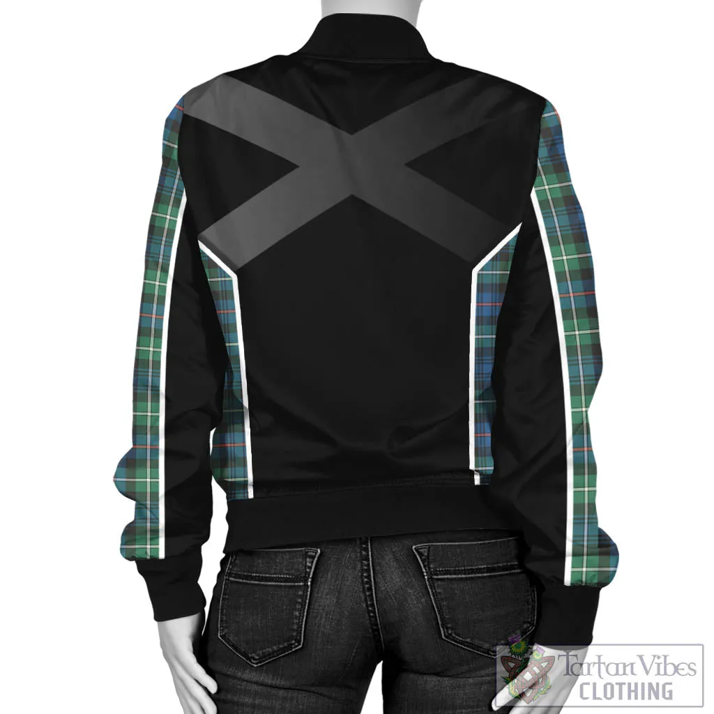 Baillie Ancient Tartan Bomber Jacket with Family Crest and Scottish Thistle Vibes Sport Style