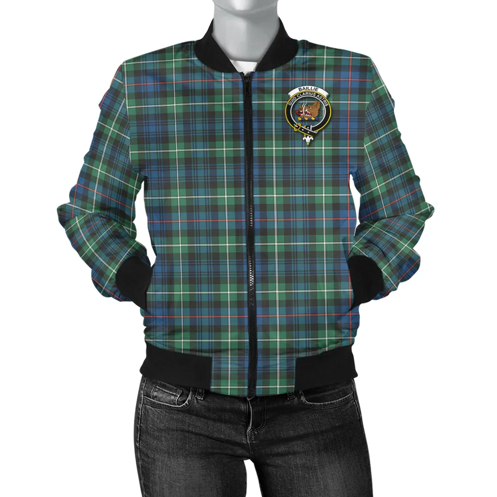 Baillie Ancient Tartan Bomber Jacket with Family Crest