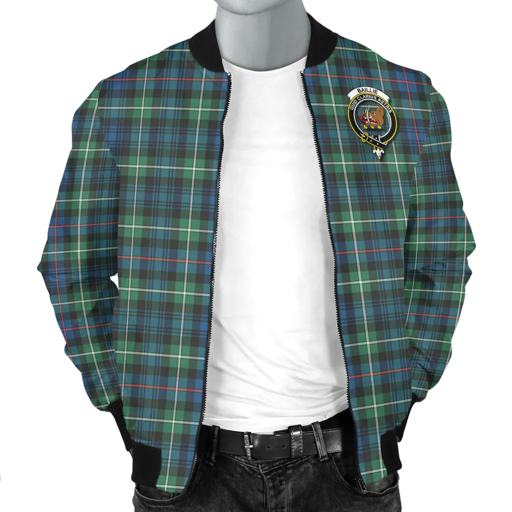 Baillie Ancient Tartan Bomber Jacket with Family Crest