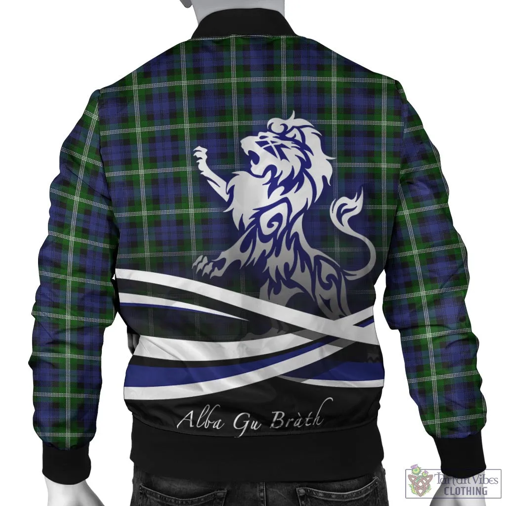 Baillie (Bailey) Tartan Bomber Jacket with Alba Gu Brath Regal Lion Emblem