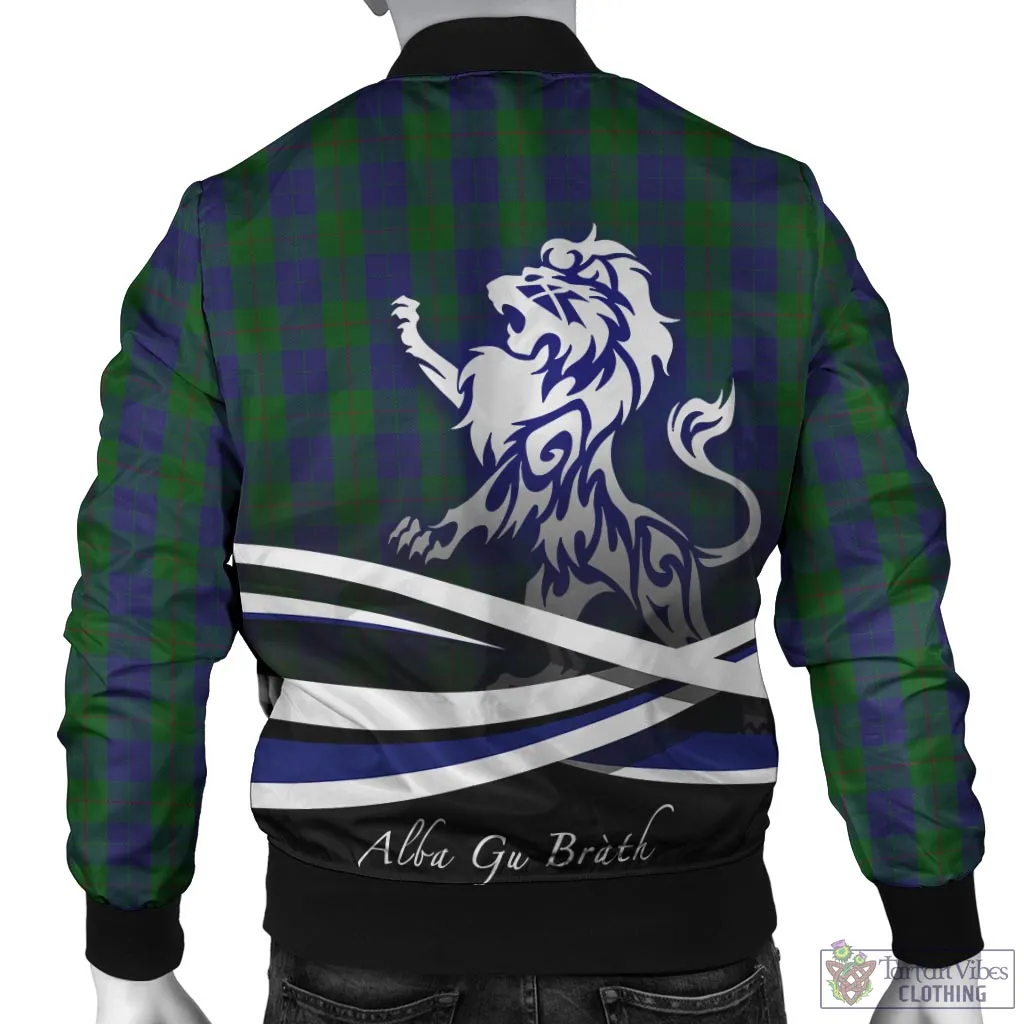 Barclay Tartan Bomber Jacket with Alba Gu Brath Regal Lion Emblem