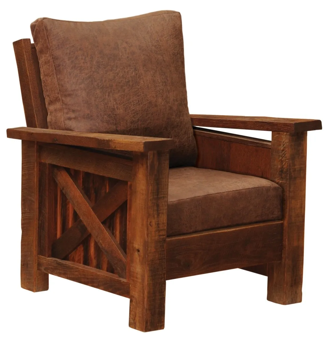 Barnwood Framed Lounge Chair - Standard Fabric