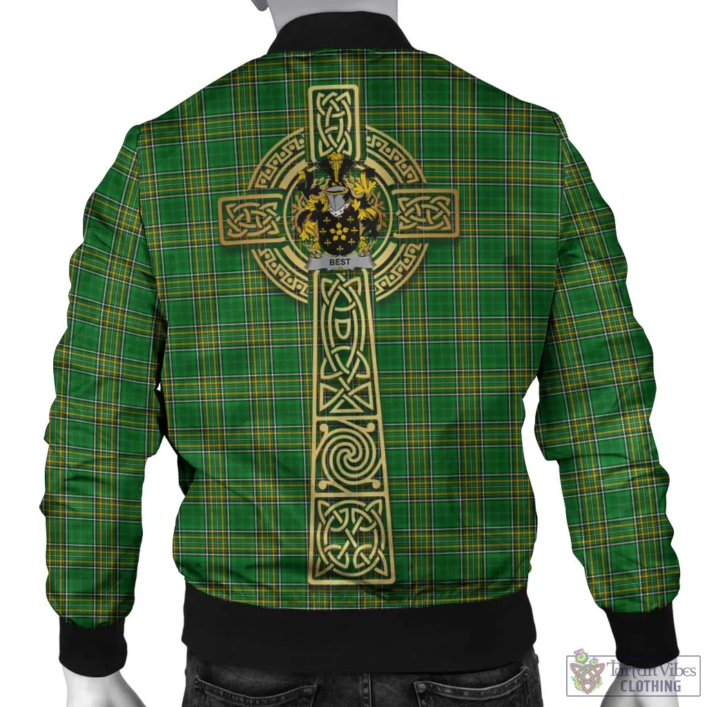 Best Irish Clan Tartan Bomber Jacket with Coat of Arms Celtic Tree of Life Style