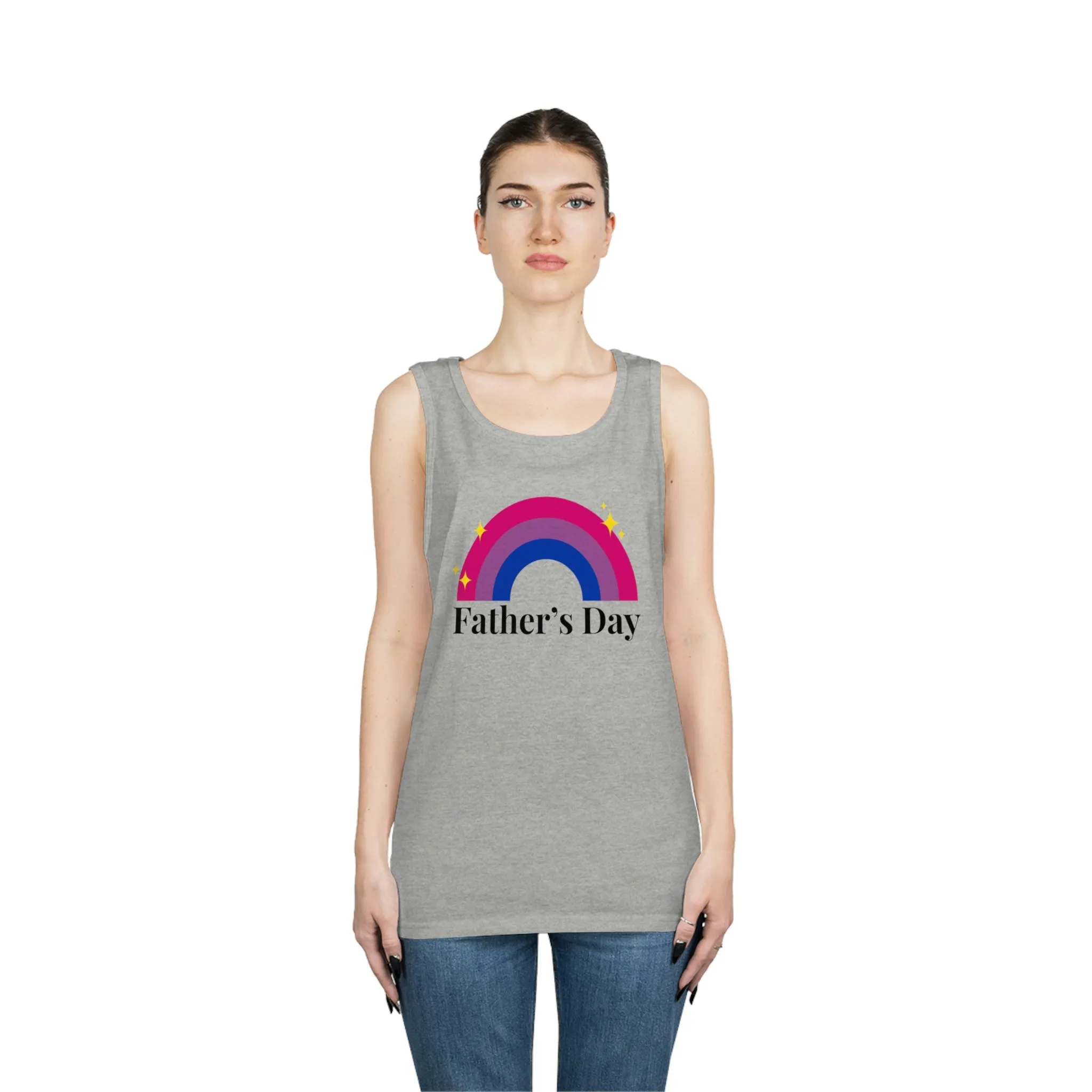 Bisexual Pride Flag Tank Top Unisex Size - Father's Day