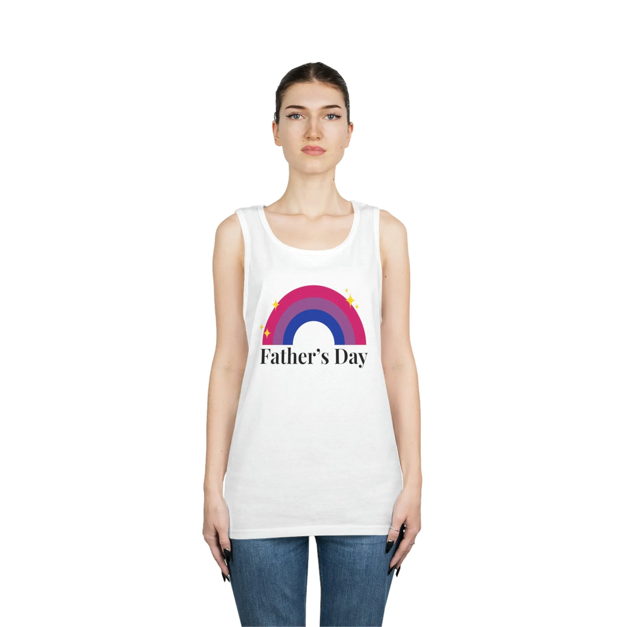 Bisexual Pride Flag Tank Top Unisex Size - Father's Day