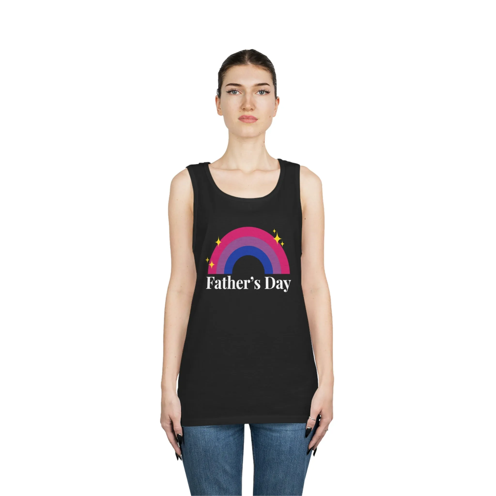 Bisexual Pride Flag Tank Top Unisex Size - Father's Day