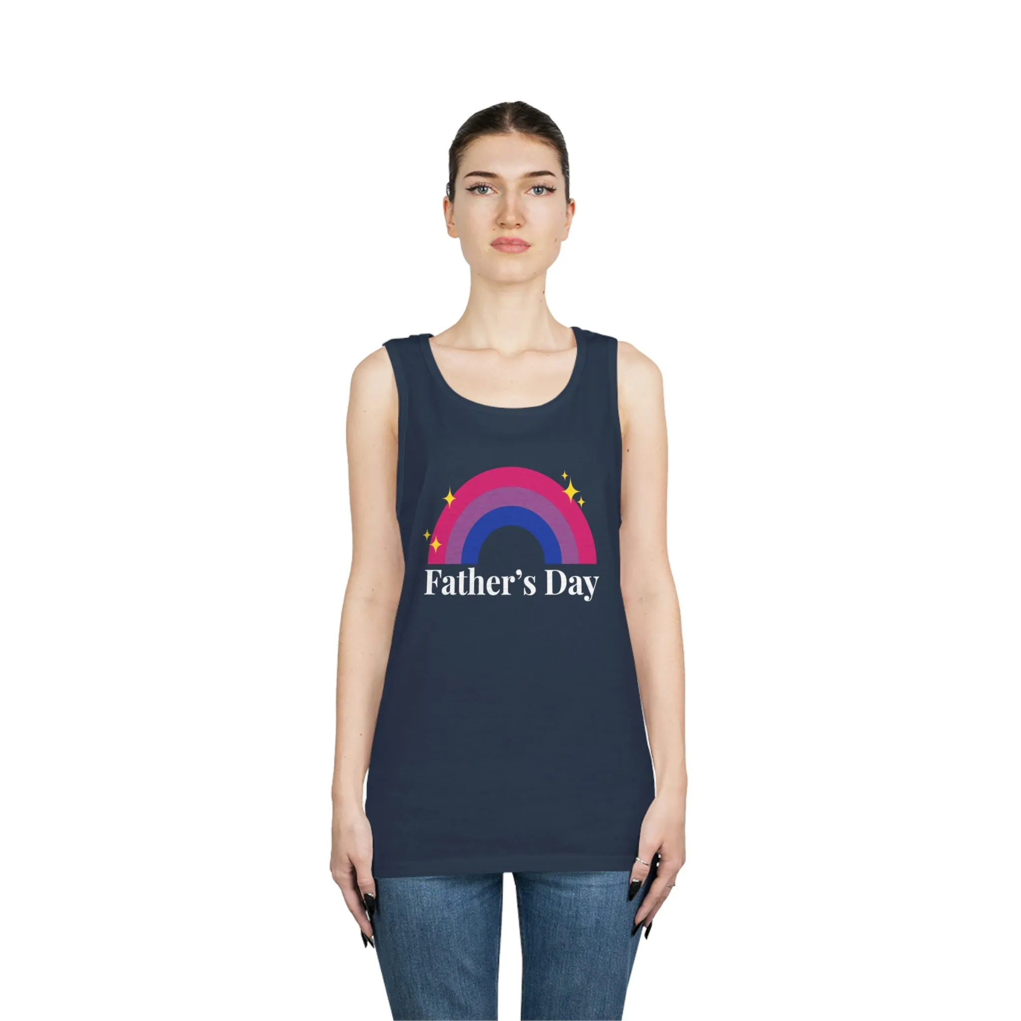 Bisexual Pride Flag Tank Top Unisex Size - Father's Day