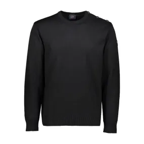 Black Bretagne Wool Crewneck