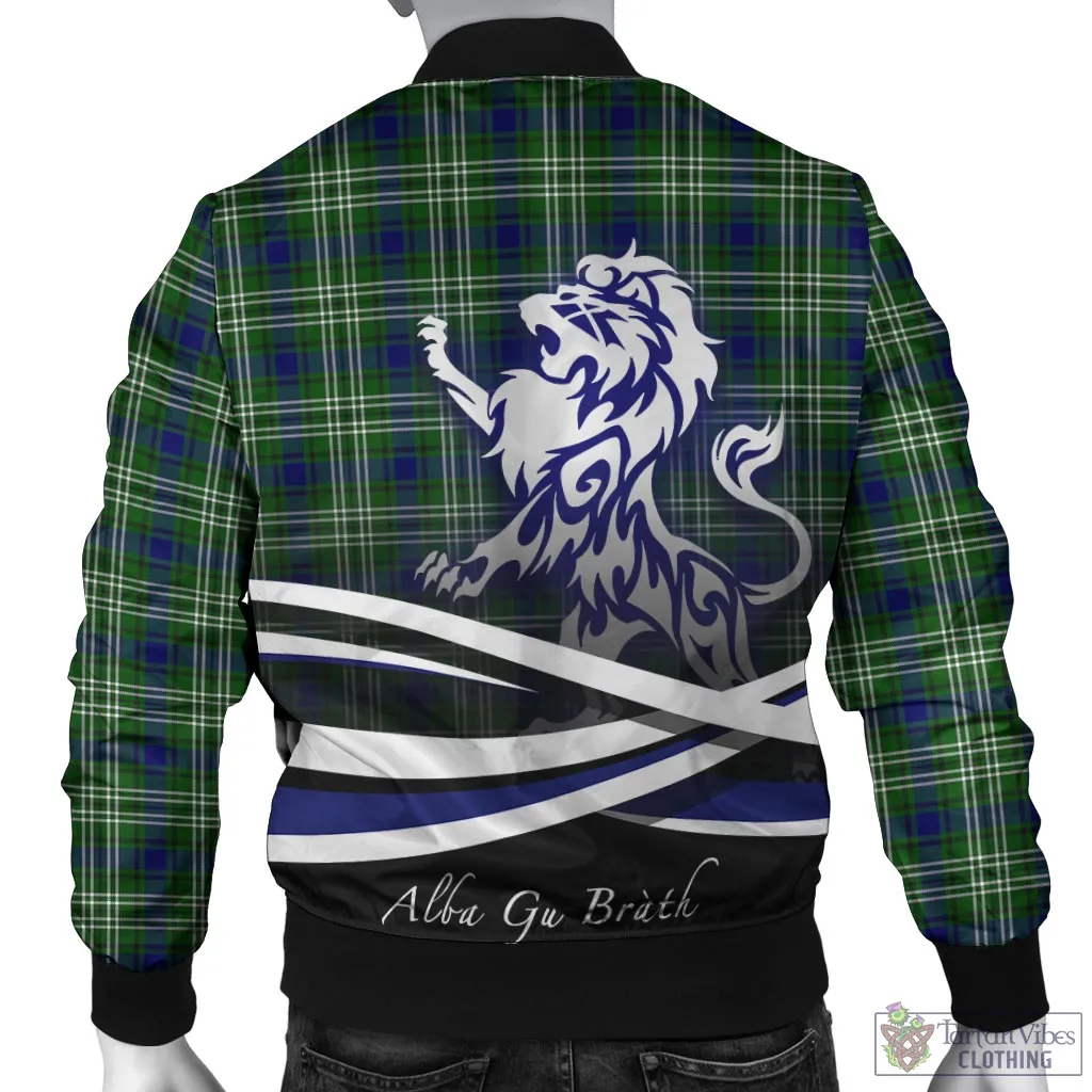 Blackadder Tartan Bomber Jacket with Alba Gu Brath Regal Lion Emblem