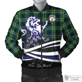 Blackadder Tartan Bomber Jacket with Alba Gu Brath Regal Lion Emblem