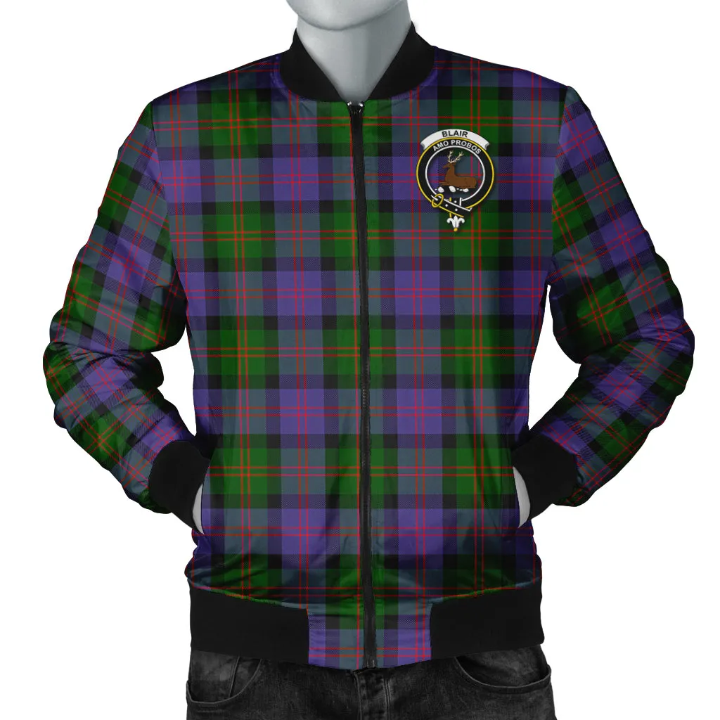 Blair Modern Tartan Bomber Jacket with Family Crest