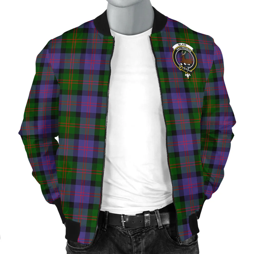 Blair Modern Tartan Bomber Jacket with Family Crest