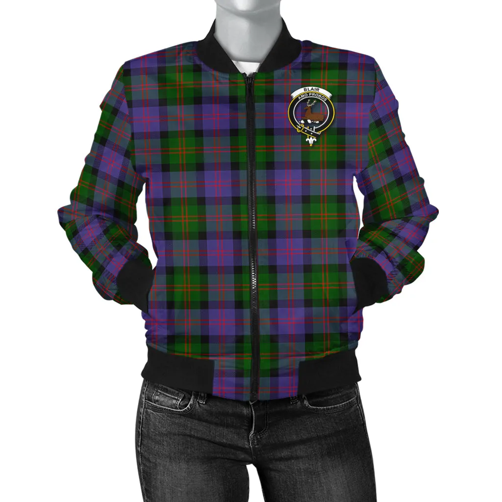 Blair Modern Tartan Bomber Jacket with Family Crest