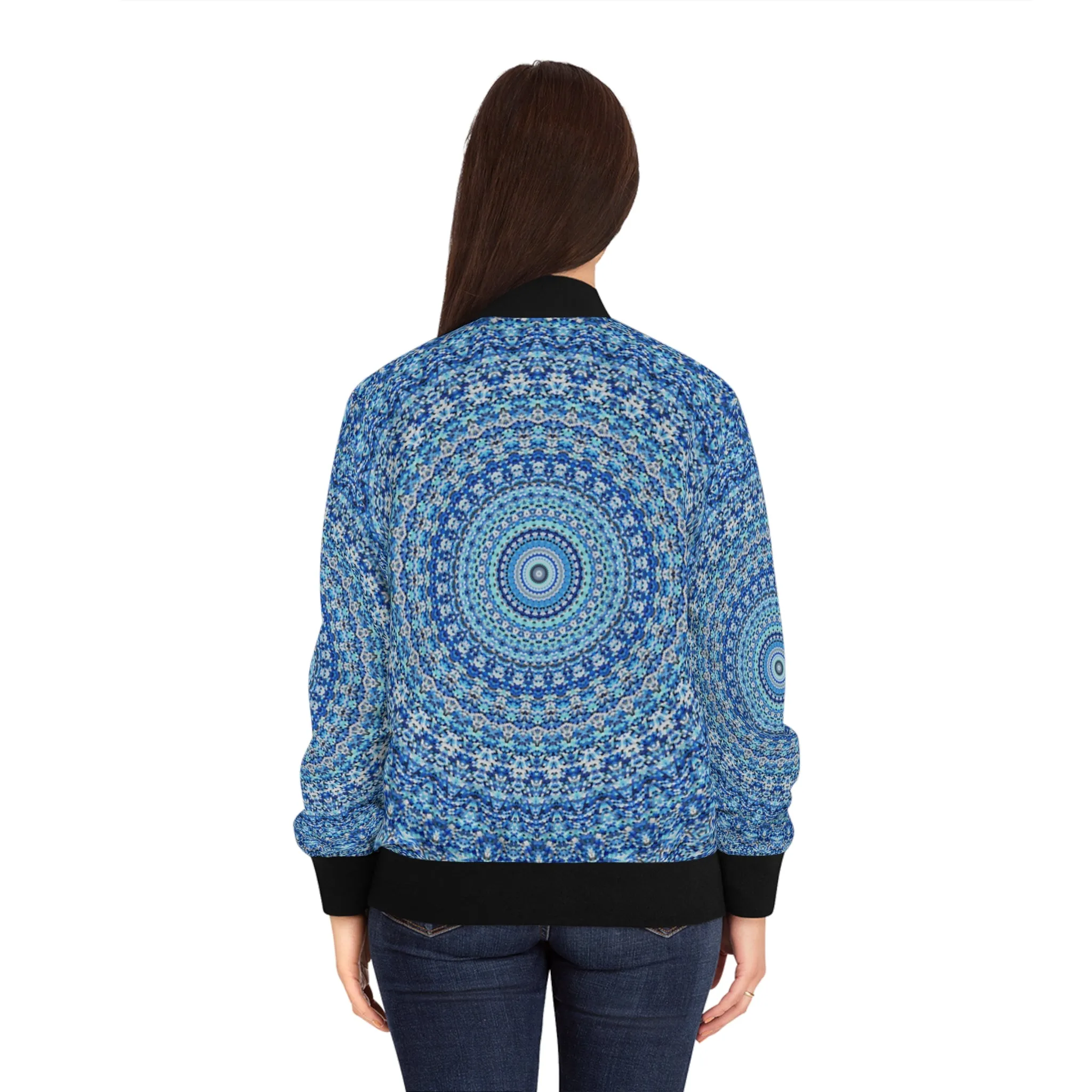 Blue Mandala - Inovax Women's Bomber Jacket