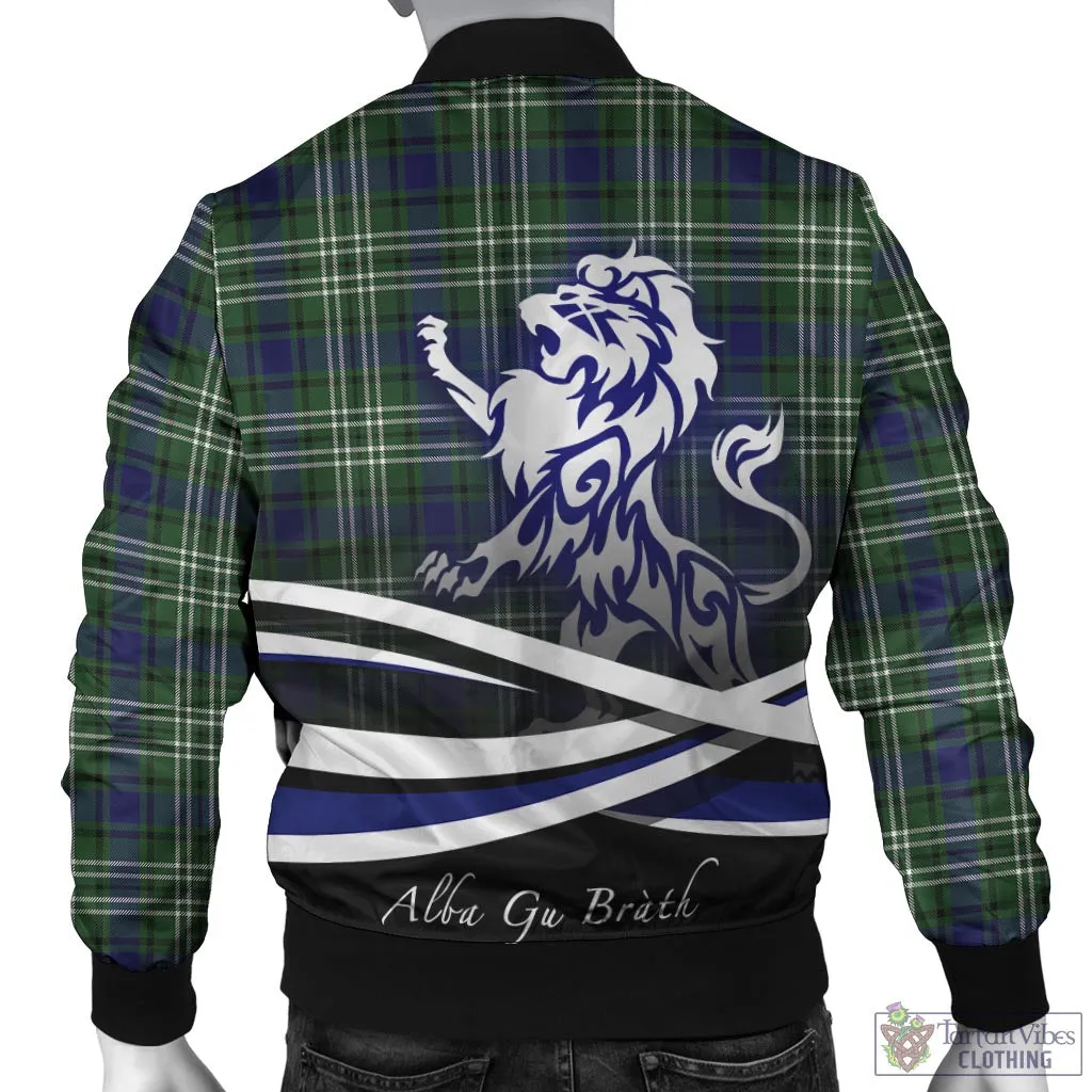 Blyth Tartan Bomber Jacket with Alba Gu Brath Regal Lion Emblem