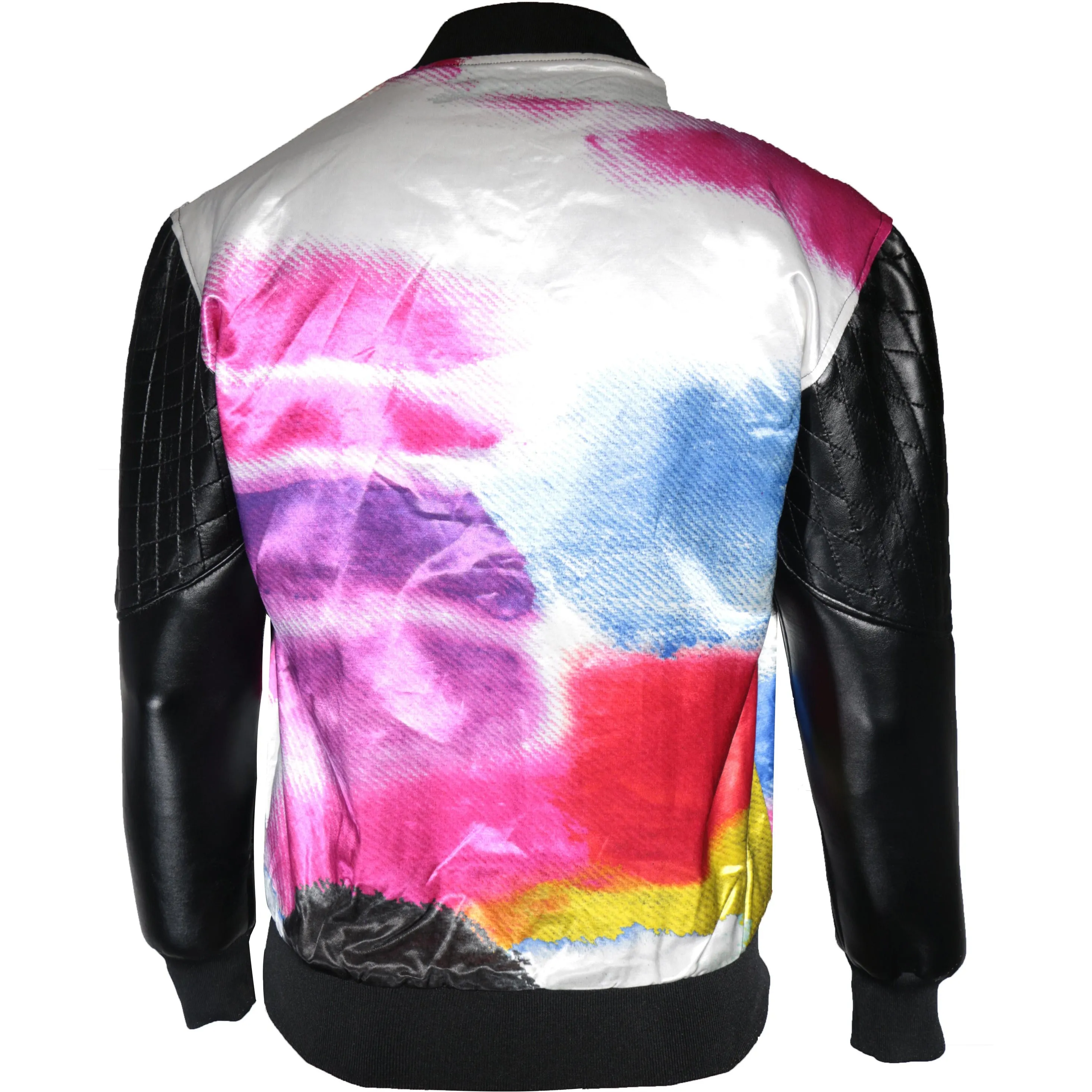 Bomber Jacket with Color patch imprint