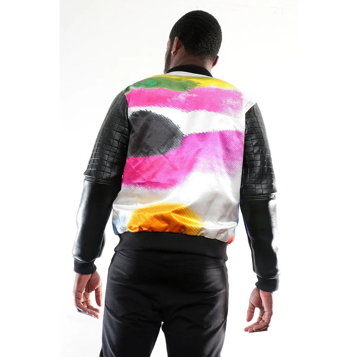 Bomber Jacket with Color patch imprint