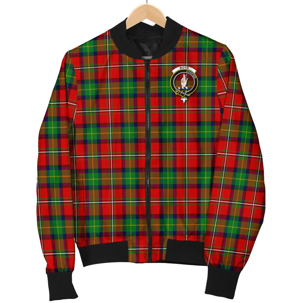 Boyd Tartan Bomber Jacket with Family Crest