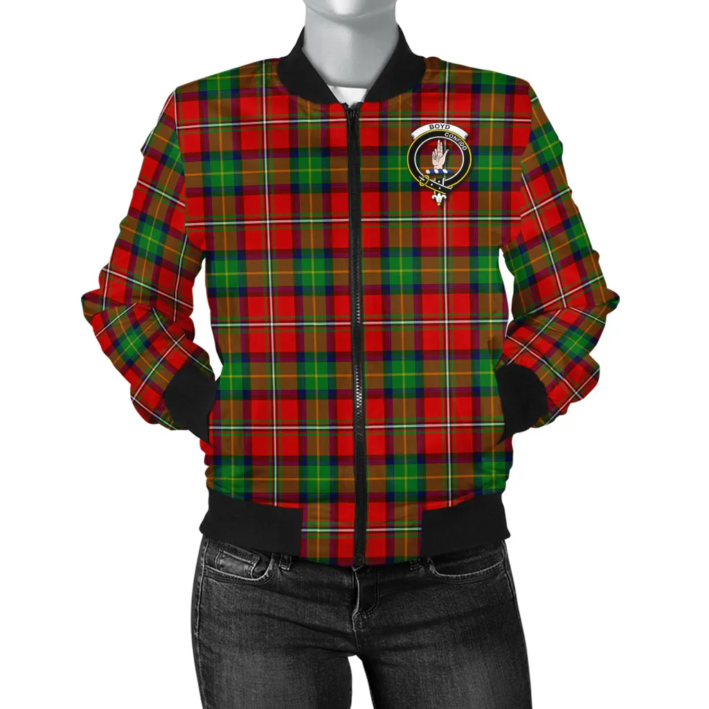 Boyd Tartan Bomber Jacket with Family Crest