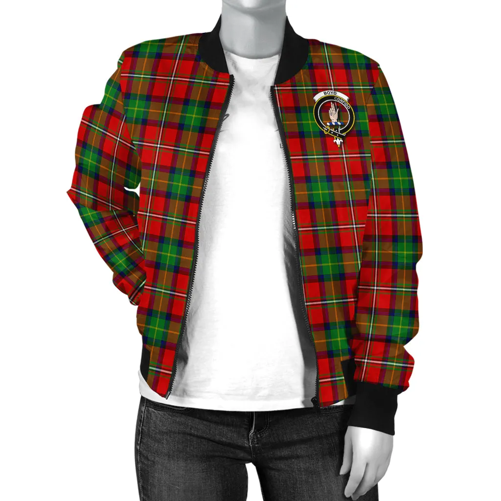 Boyd Tartan Bomber Jacket with Family Crest