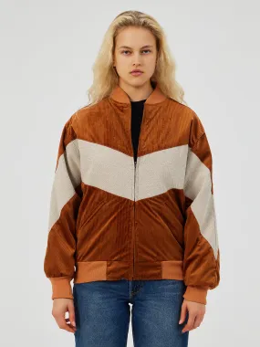 BROWN UNISEX BOMBER JACKET XS